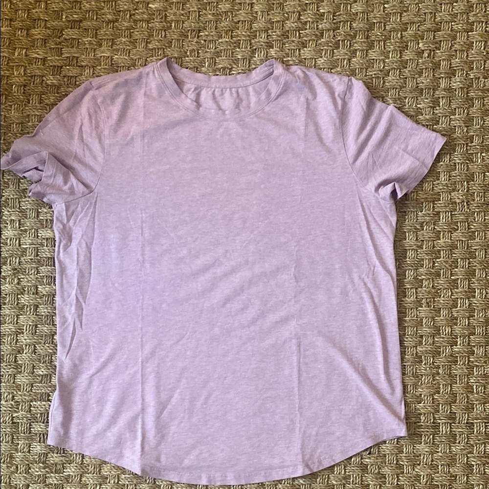 Lululemon Love Crew Heathered Pink/Lavendar Women's Stretch T Shirt